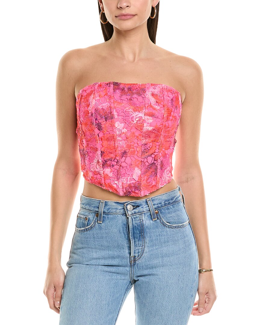 Rococo Sand Linen-blend Corset Top