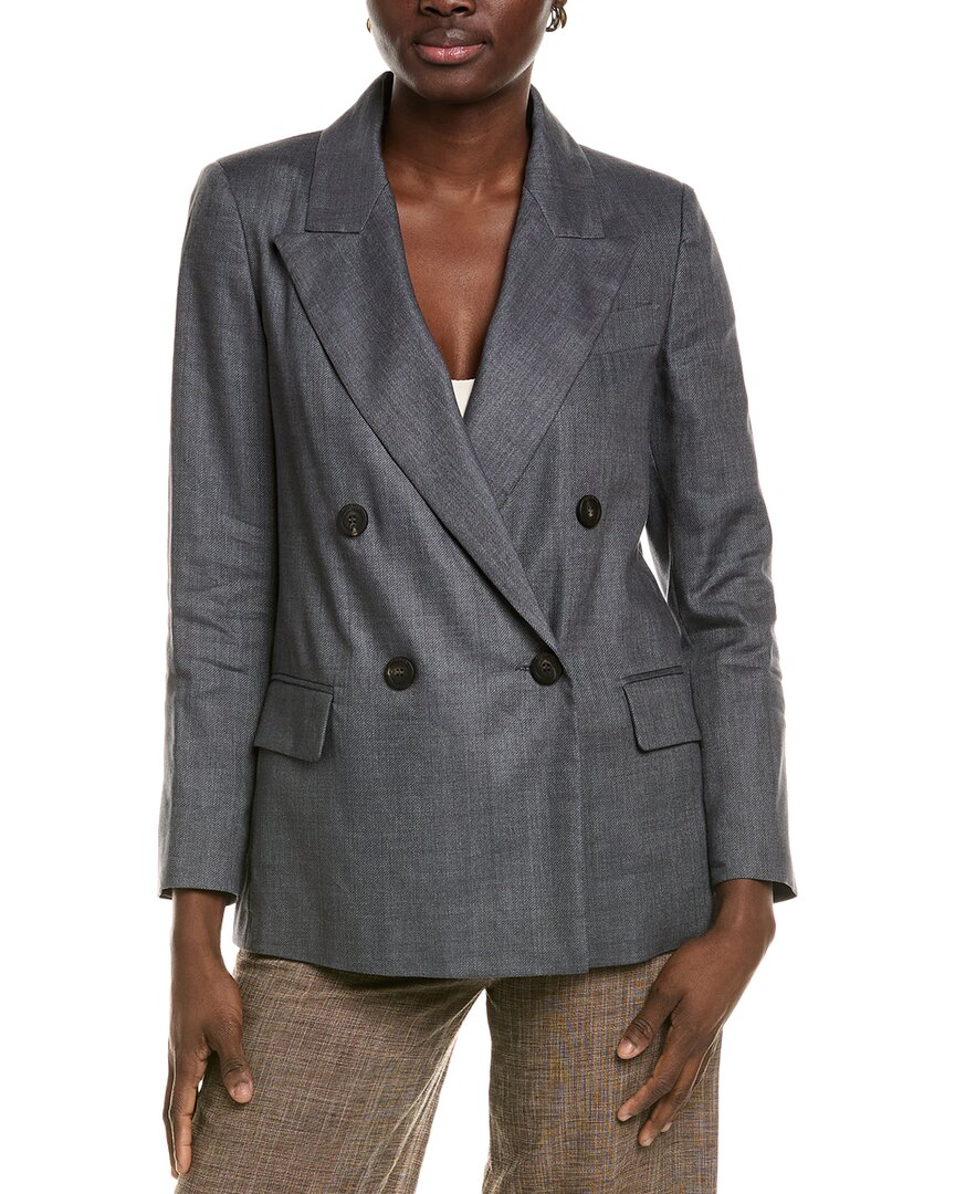 PESERICO PESERICO LINEN & WOOL-BLEND BLAZER