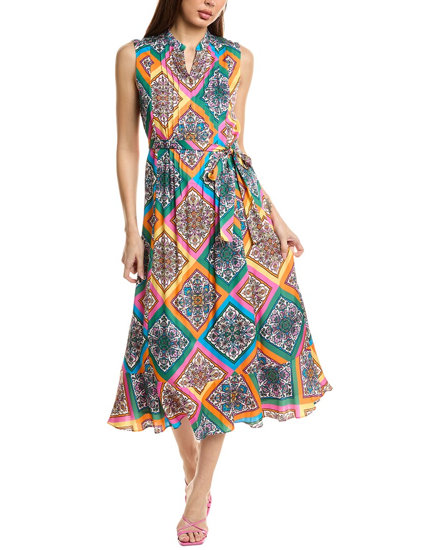 ELIE TAHARI ELIE TAHARI PLEATED SILK-BLEND MAXI DRESS
