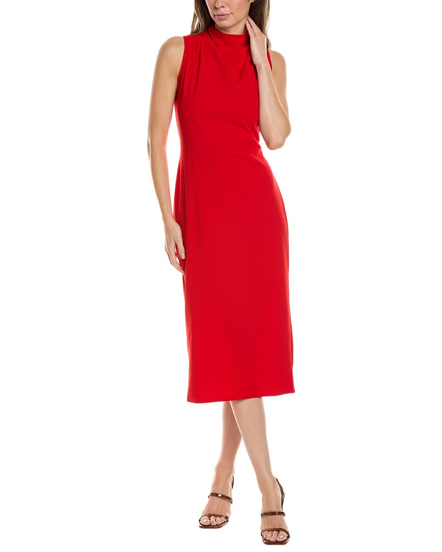 Brook + Lynn Sleeveless Midi Dress In Red