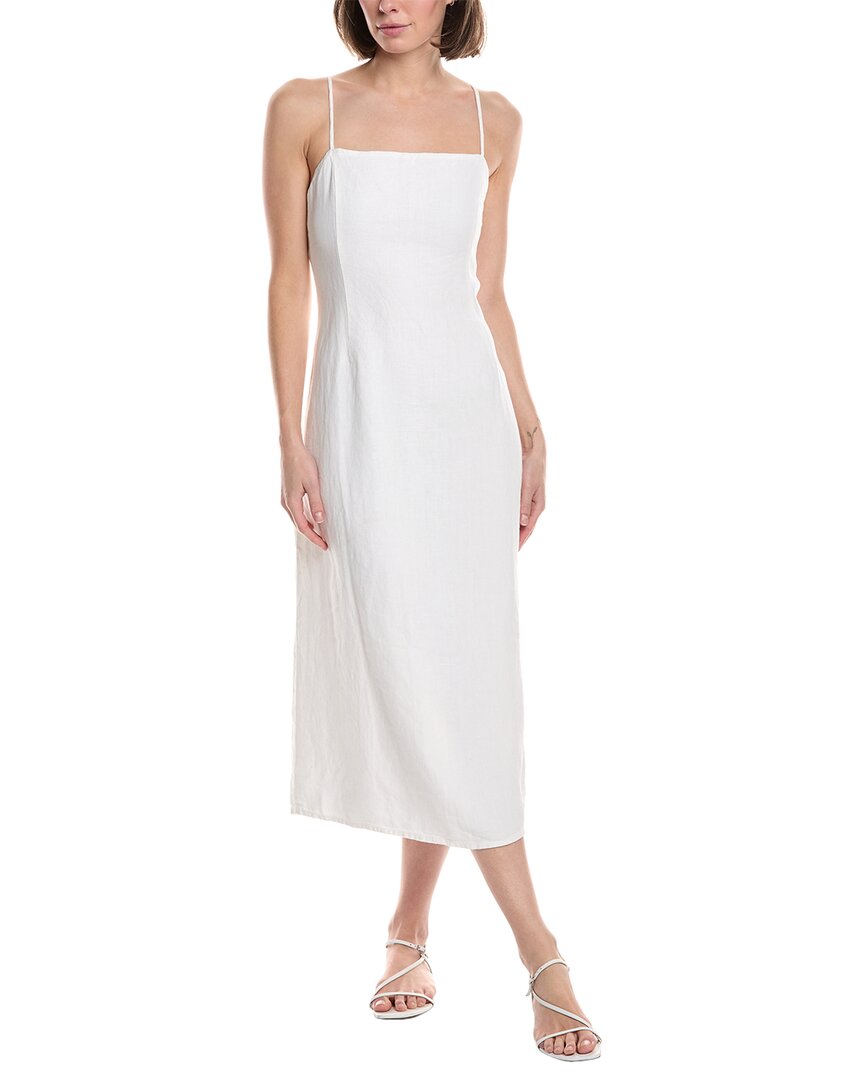 Bella Dahl Fitted Cami Midi Dress In Wht