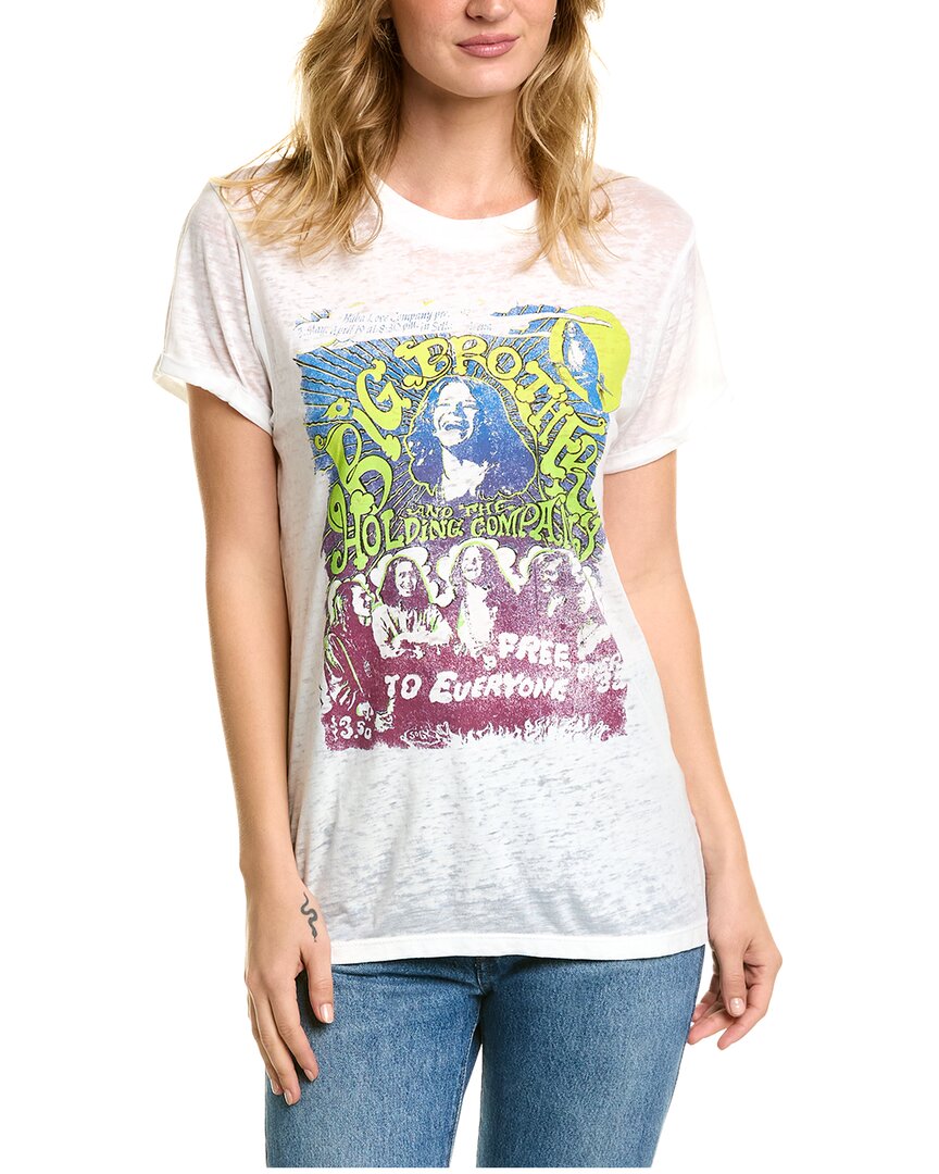 Shop Recycled Karma Big Brother & The Holding Company T-shirt In White