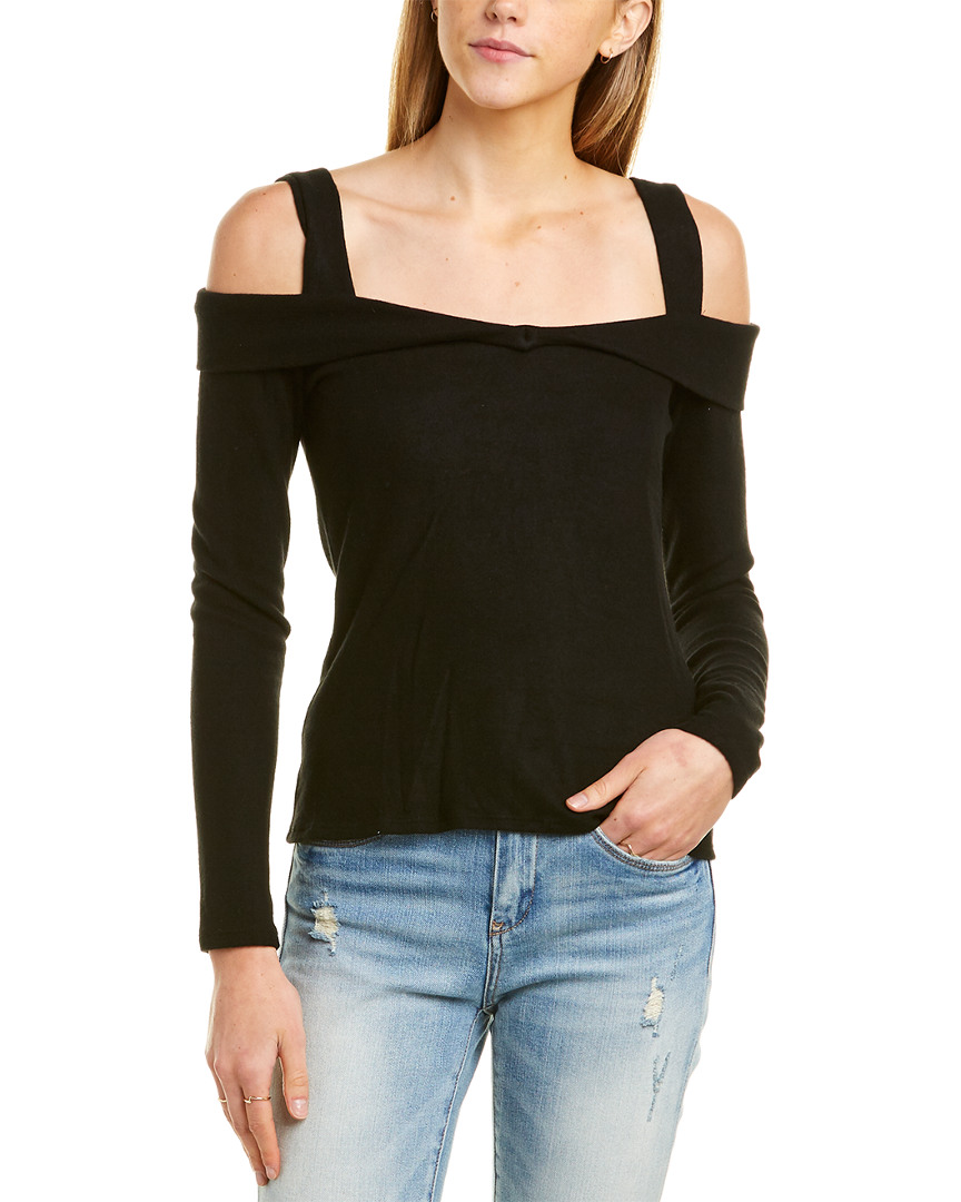 Image of Three Dots Cold-Shoulder Top