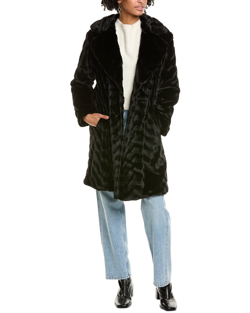 Via Spiga Double-breasted Coat In Black