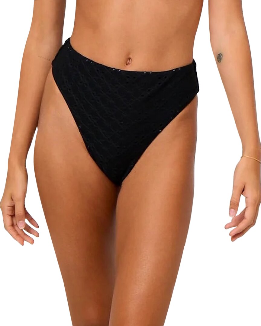 Shop La Porte Monica High-waisted Cheeky Bikini Bottom