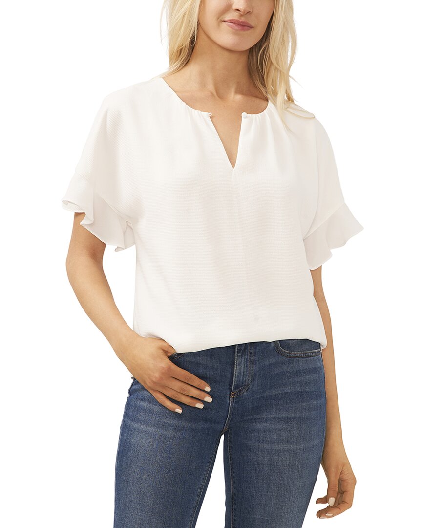 Cece Drop Shoulder Wide Neck Blouse