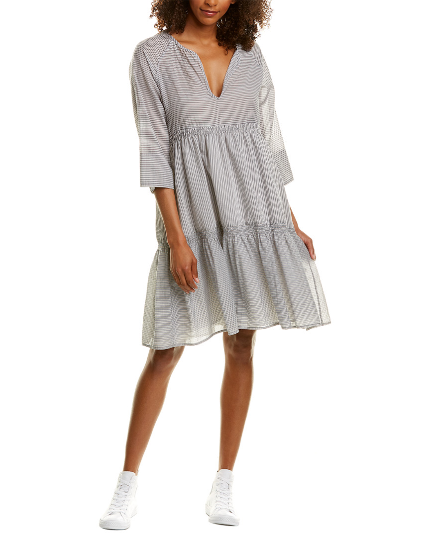 Image of James Perse Collage Shirting Shift Dress