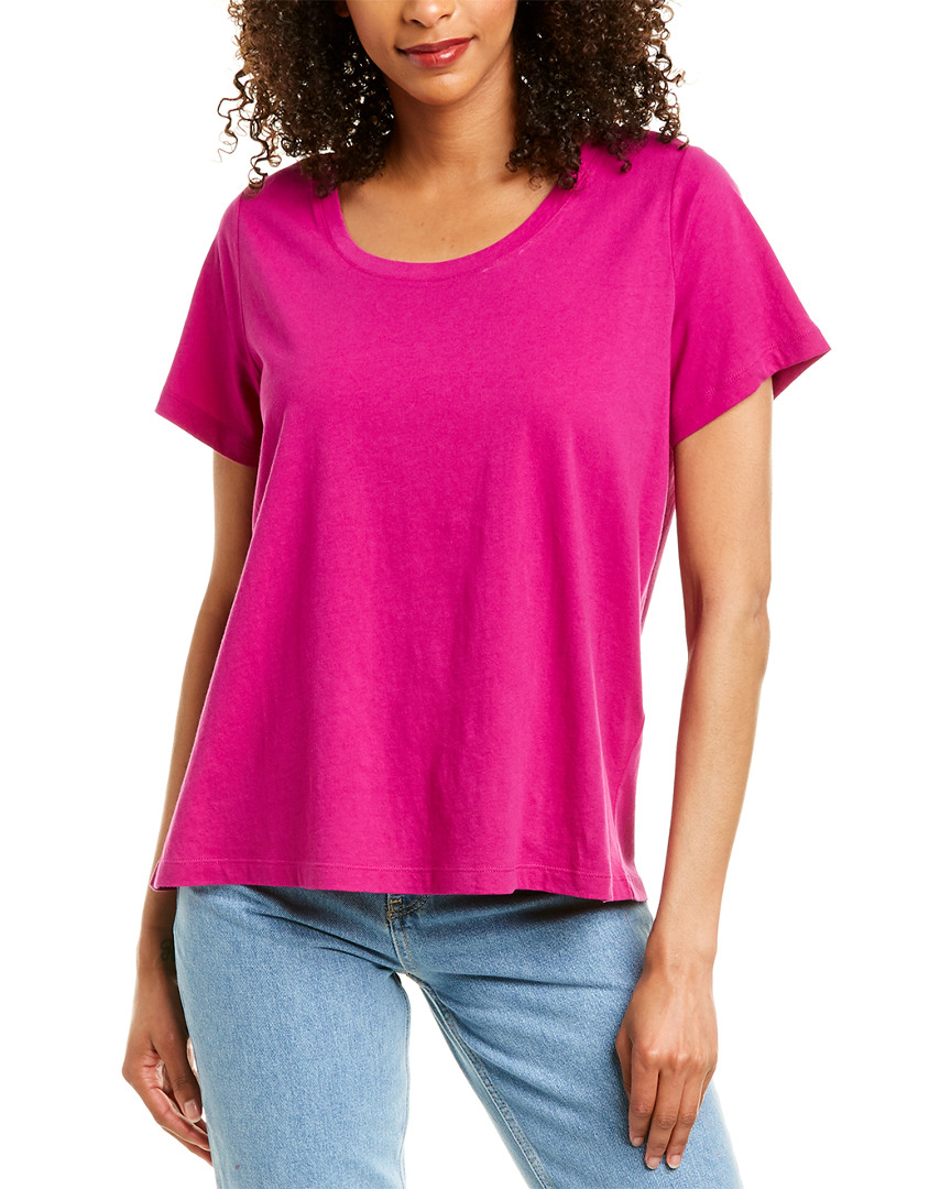 Image of EILEEN FISHER U-Neck T-Shirt