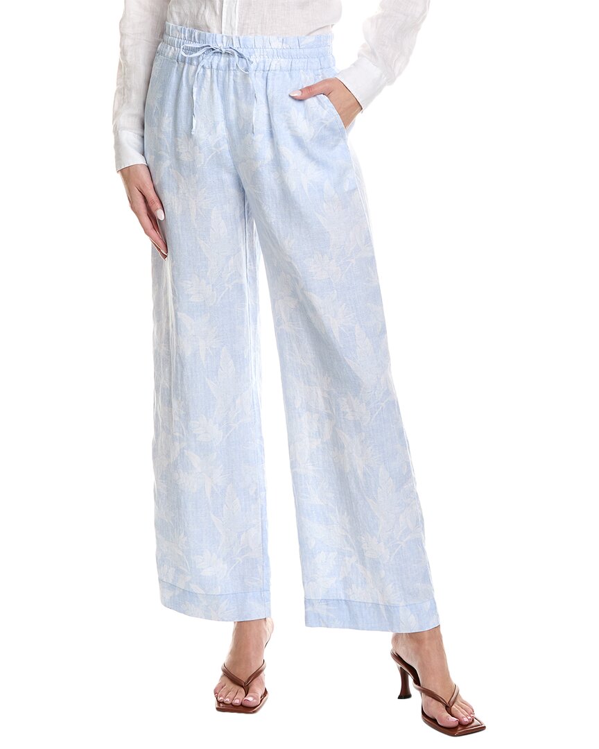Tommy Bahama Legacy Leaves High-rise Easy Linen Pant In Blue