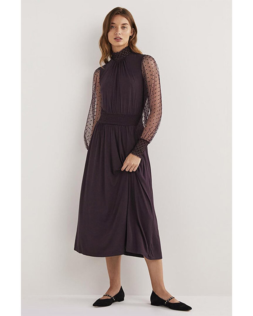 BODEN BODEN TULLE SLEEVE MIDI PARTY DRESS