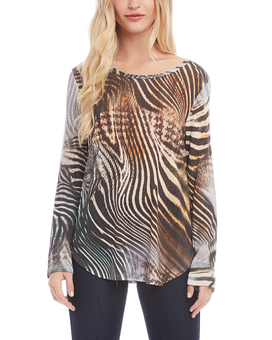 Image of Karen Kane Long Sleeve Shirttail Tee