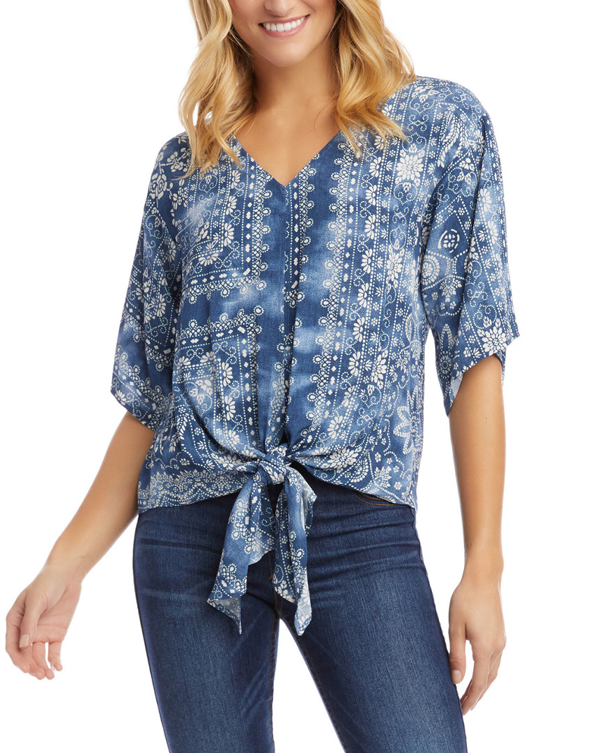 Image of Karen Kane Tie-Front Top