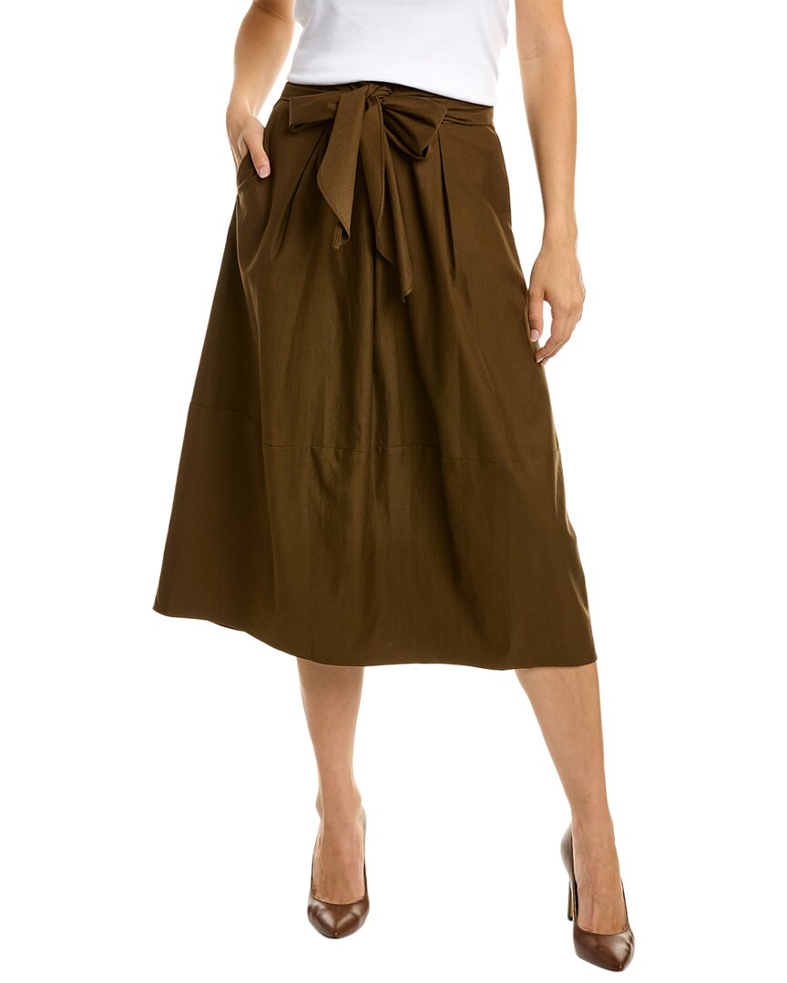 VINCE VINCE TIE FRONT WOOL-BLEND SKIRT