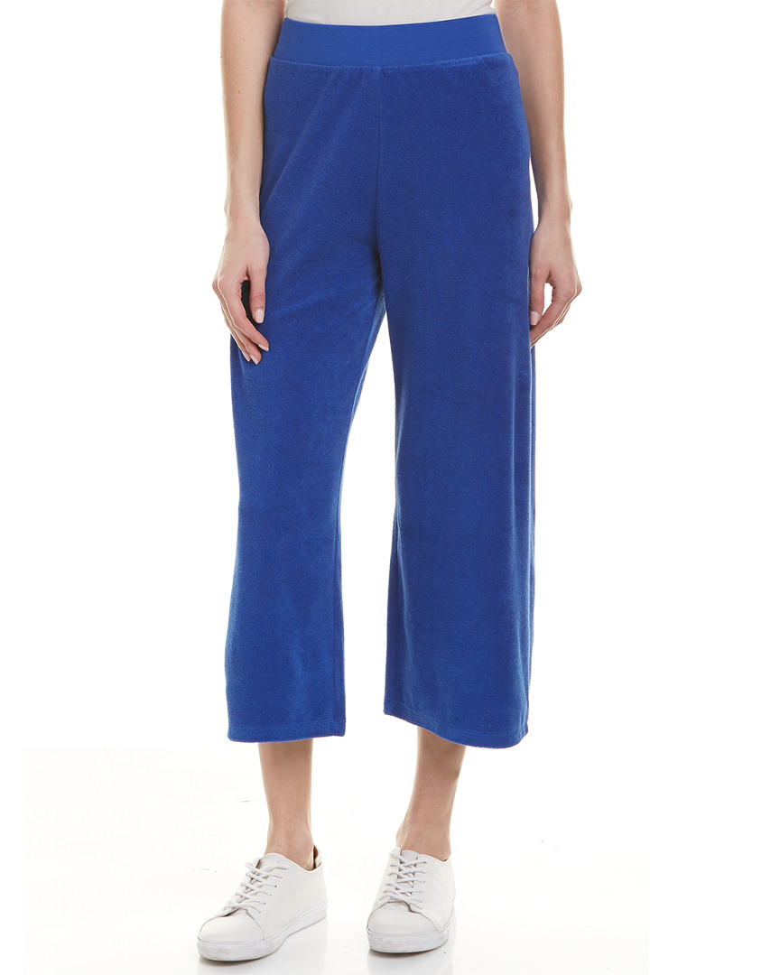 JUICY COUTURE JUICY COUTURE MICRO-TERRY CROP WIDE LEG PANT