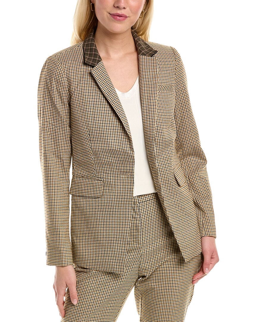 Shop Vince Camuto Turned Collar Blazer In Brown