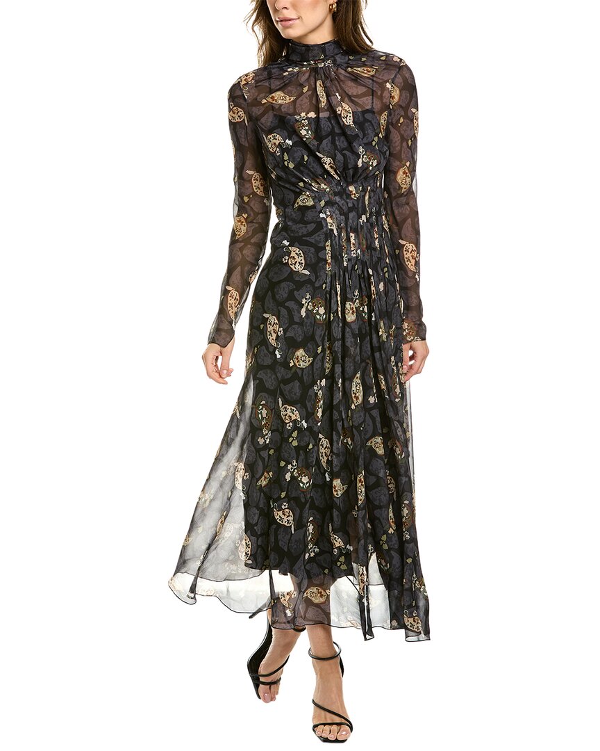 Ferragamo Floral Print Midi Dress