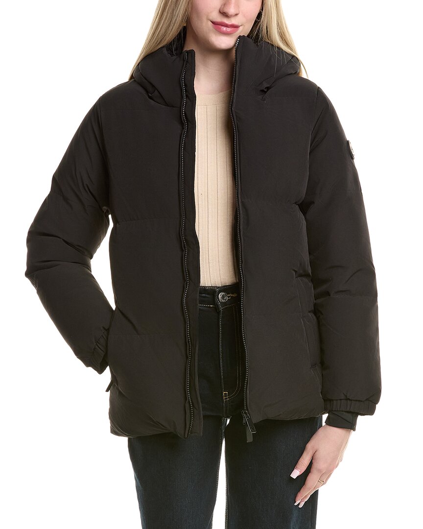 Noize Short Length Puffer Jacket In Black