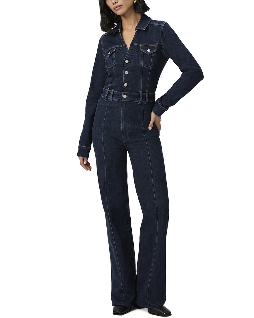 Paige Sasha Long Sleeve Bootcut Denim Jumpsuit