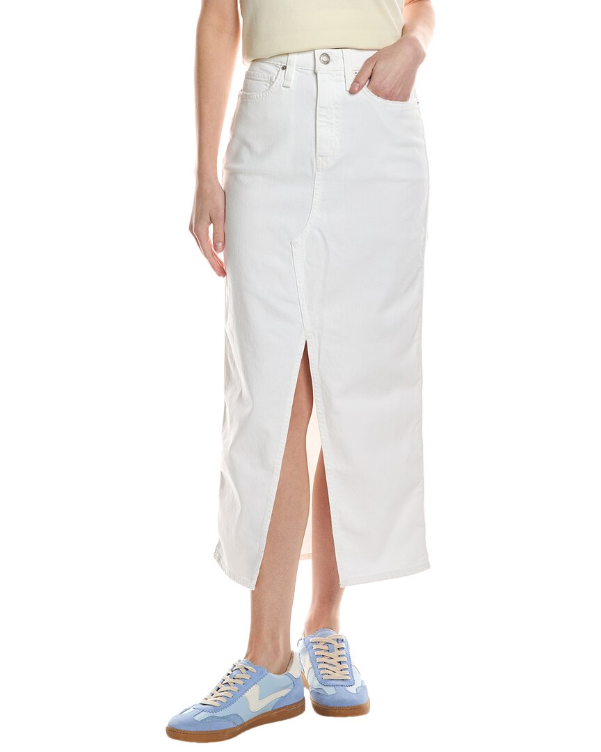 Shop Hudson Jeans Reconstructed Midi Skirt In White