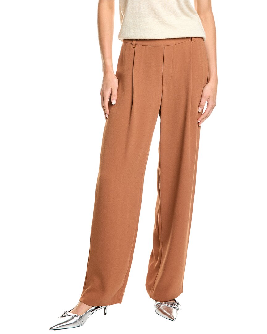 Shop Vince Straight Pull-on Pant In Brown