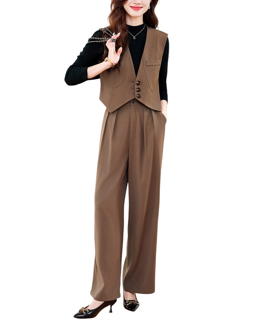 Bossy Chic Lionello Salvi 2pc Blazer & Pant Set In Multi