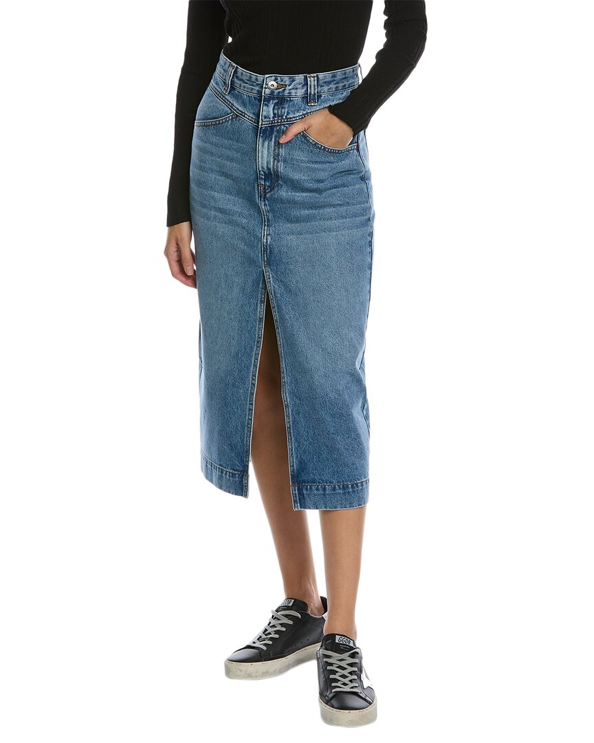 Bardot Jonah Denim Midi Skirt In Blue