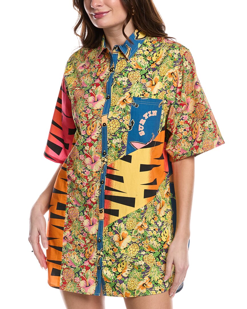 Re/done Woman Shirt Yellow Size L Cotton In Yellow