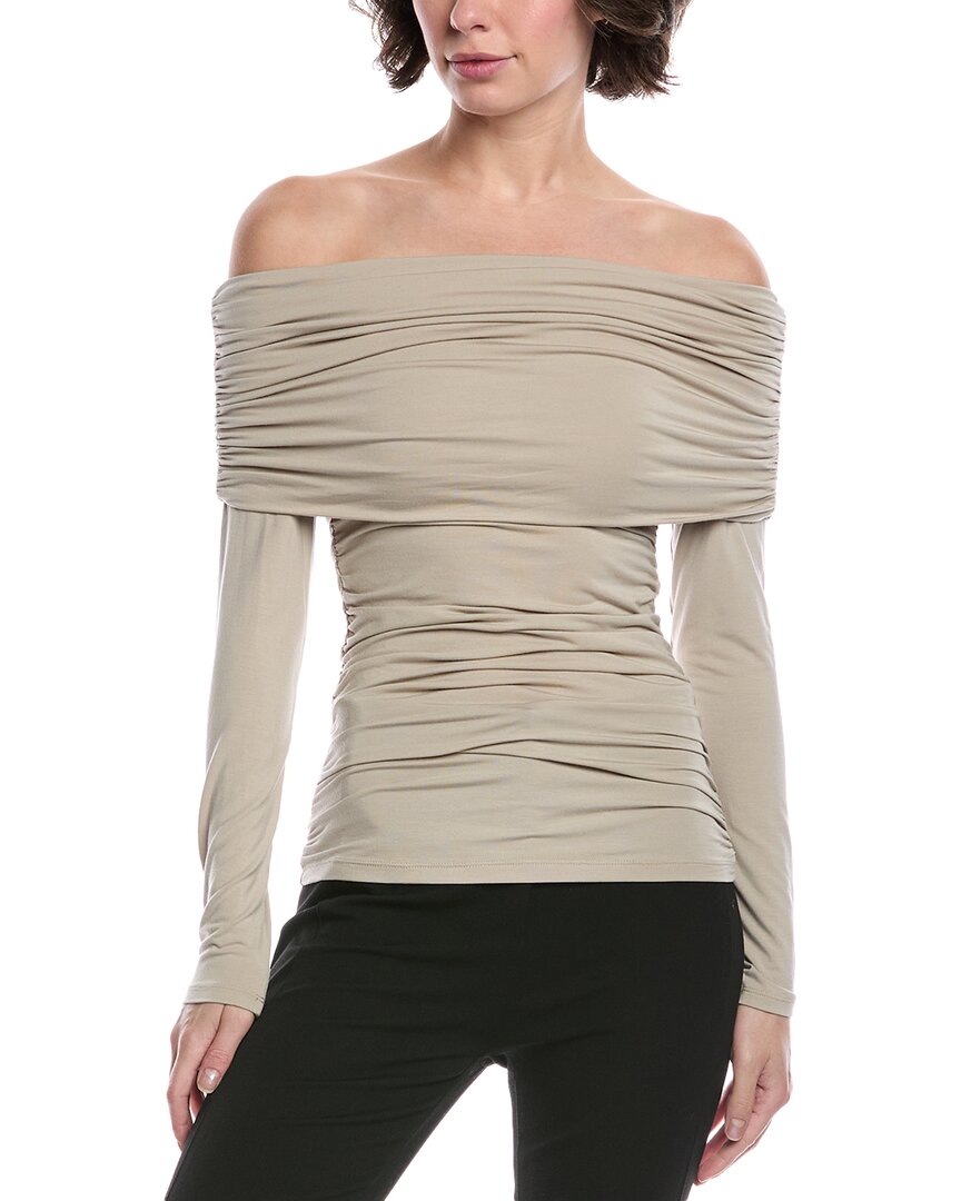 Rag & Bone Luca Off-shoulder Top In Green