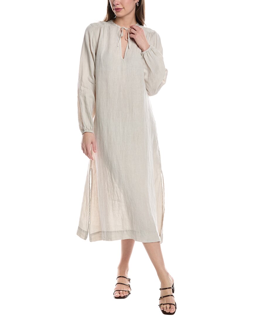 James Perse Lightweight Linen Maxi Dress In White