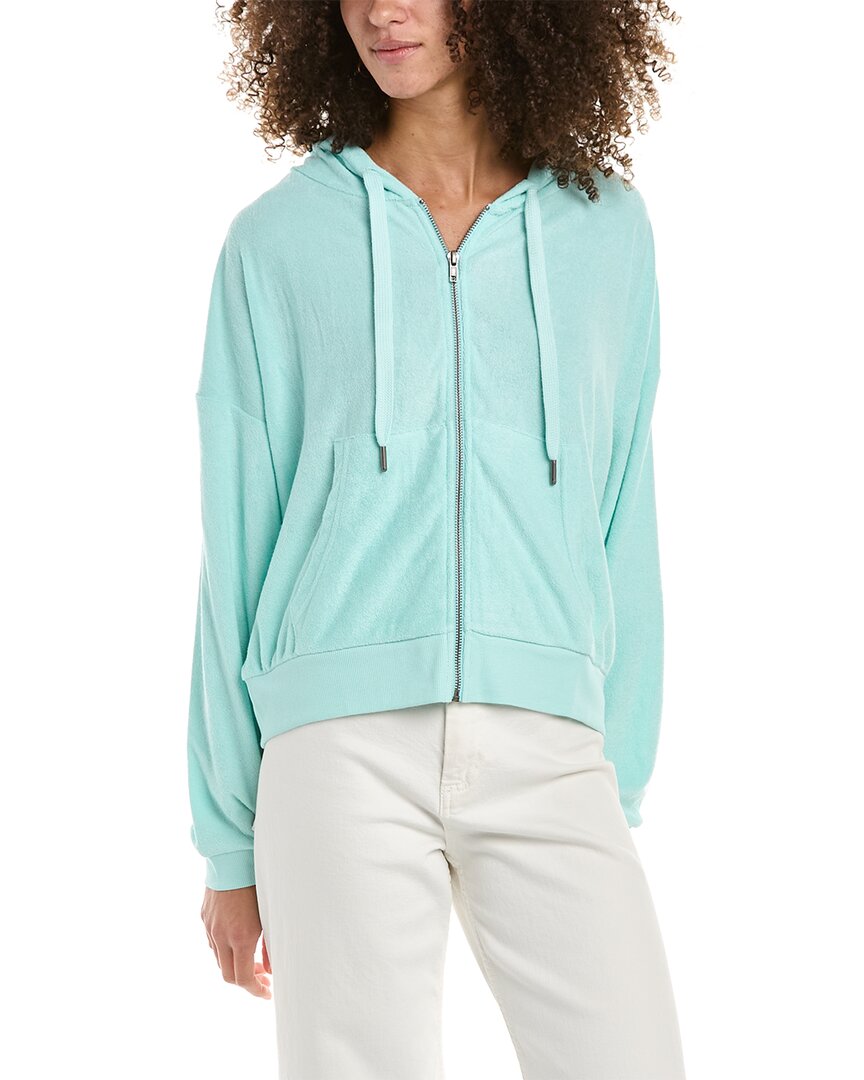 Ocean Drive Terry Cloth Zip Hoodie In Blue | ModeSens