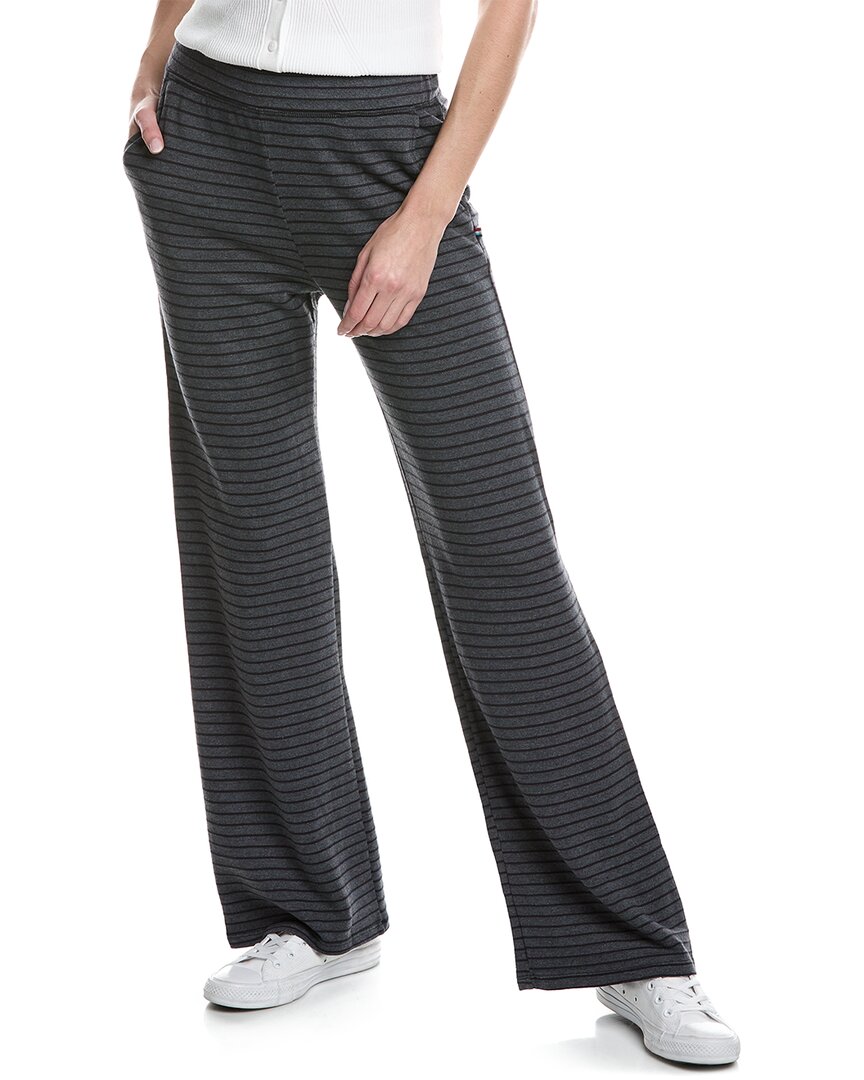 Shop Sol Angeles Tonal Stripe Wide Leg Pant In Black