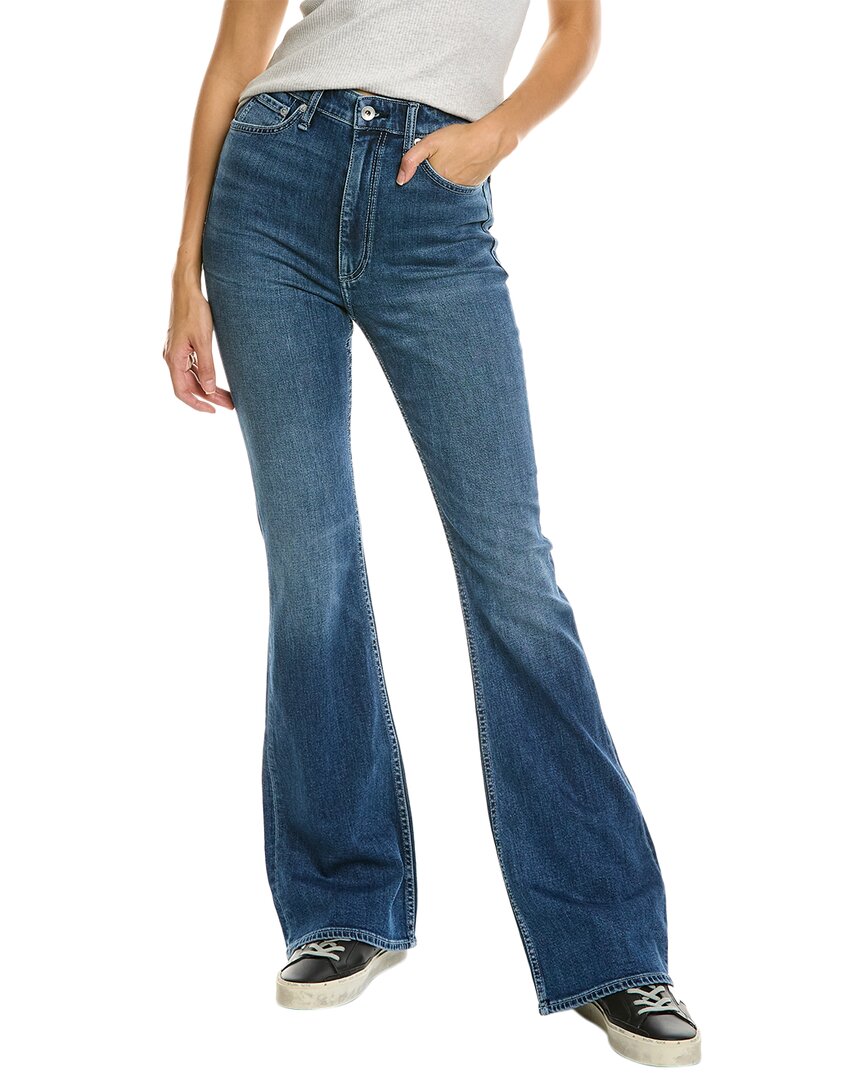 Rag & Bone Casey High-rise Ankle Flare Jeans In Blue
