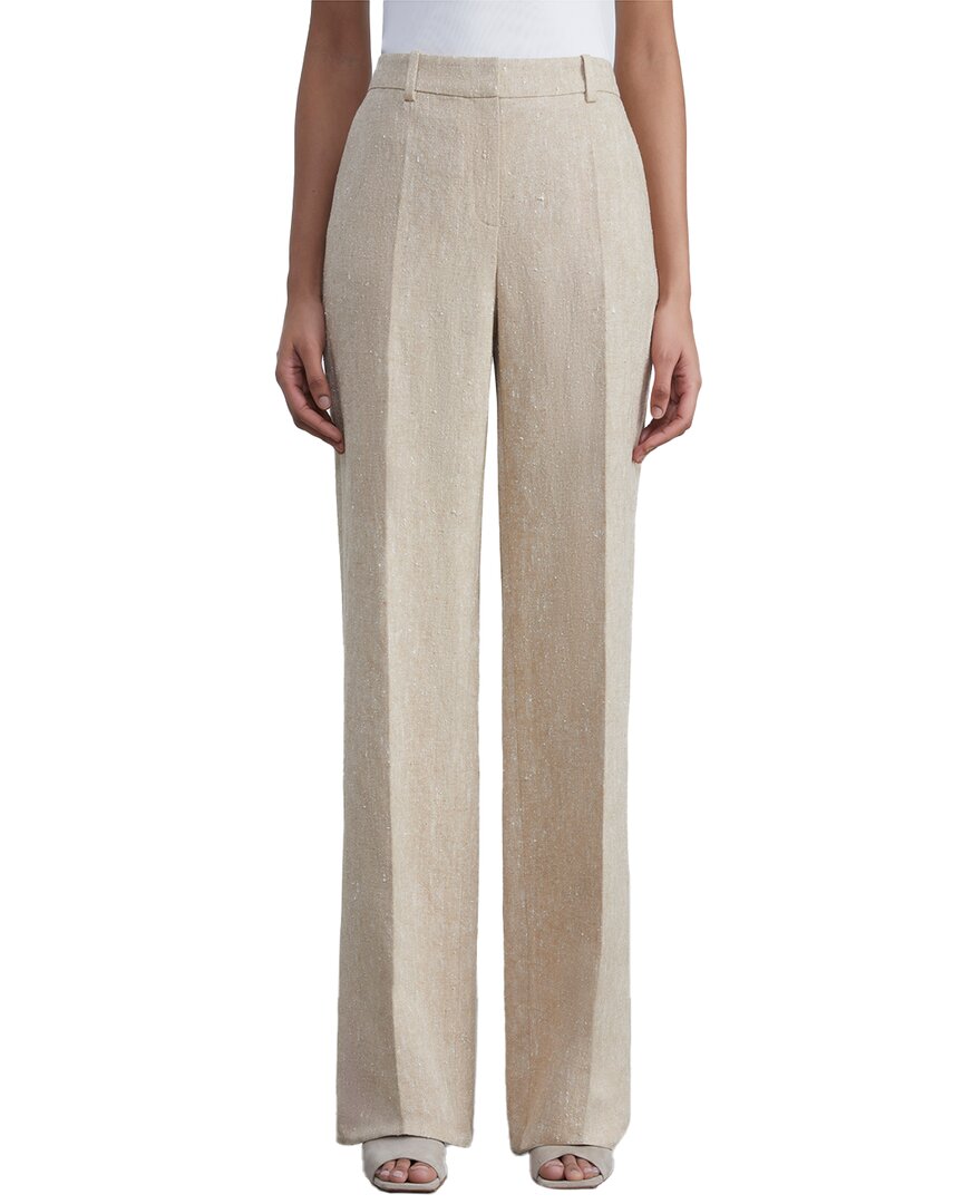 Lafayette 148 Responsible Wool Stretch Twill Gates Pant In Brown