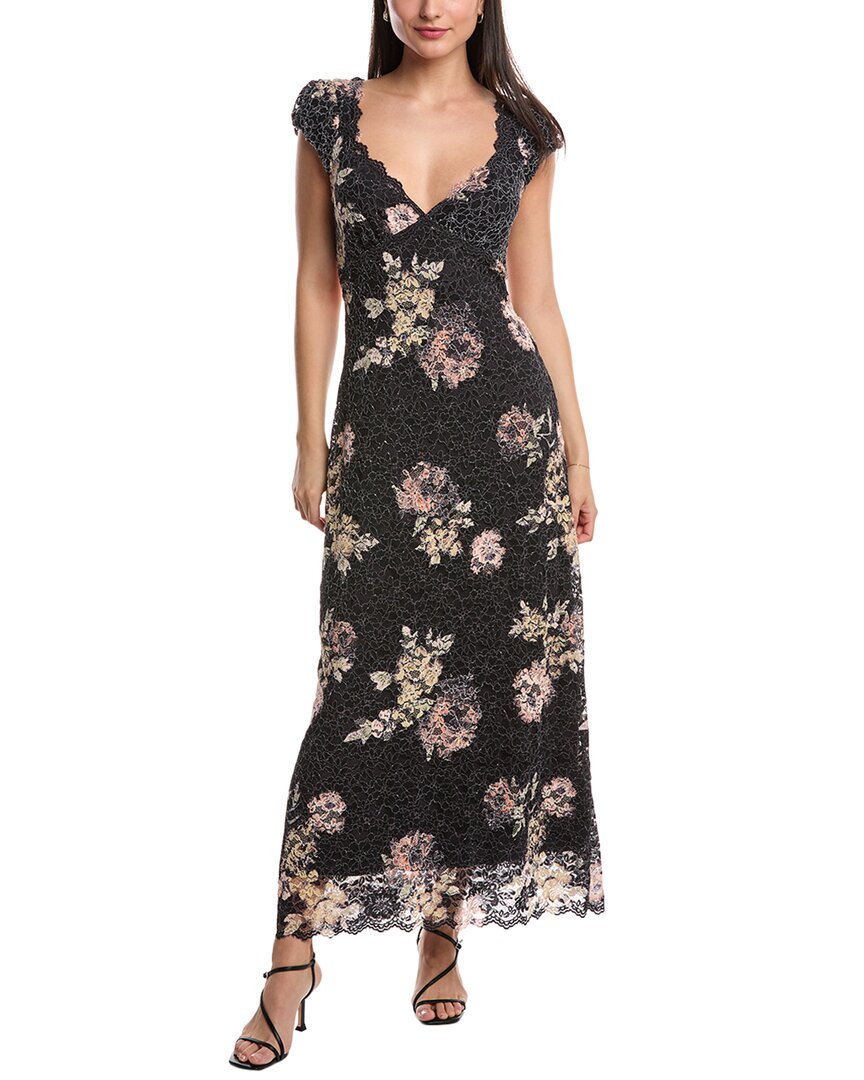 Free People X Revolve Butterfly Babe Lace Maxi Dress In Black