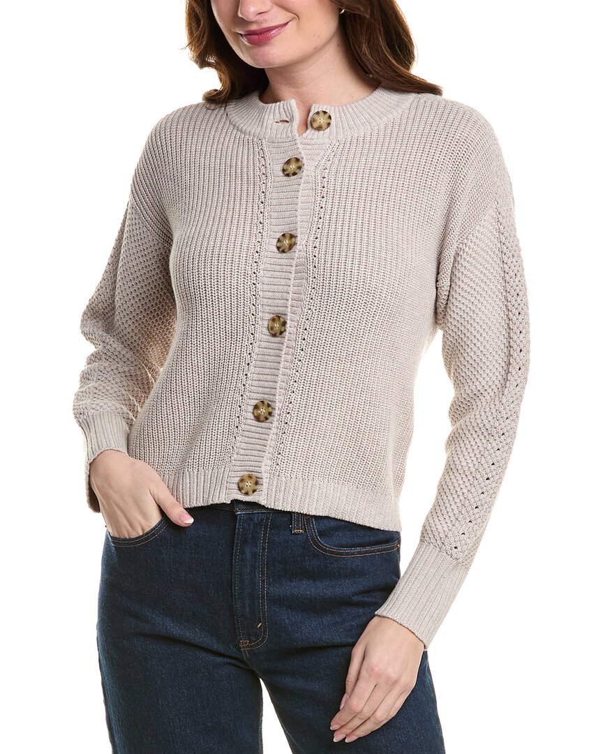 Alashan Cashmere Priscilla Texture Button Cashmere-blend Cardigan In Neutral