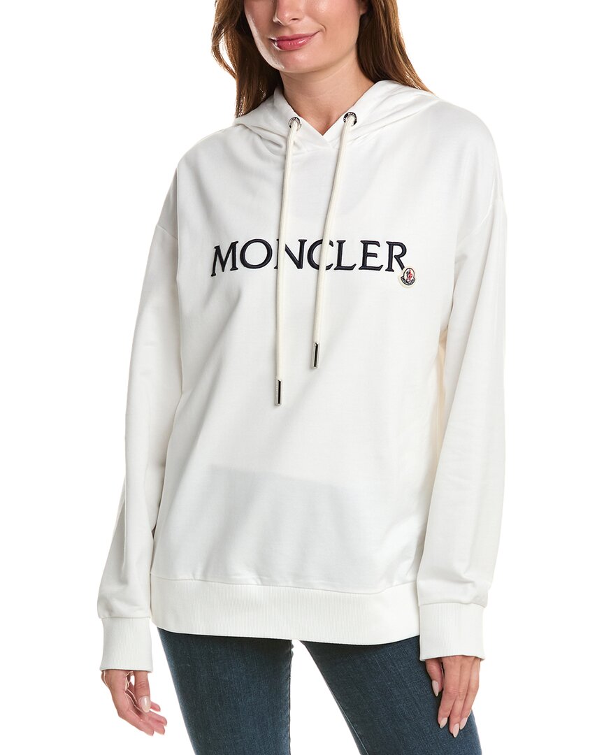 Moncler Signature Hoodie In White