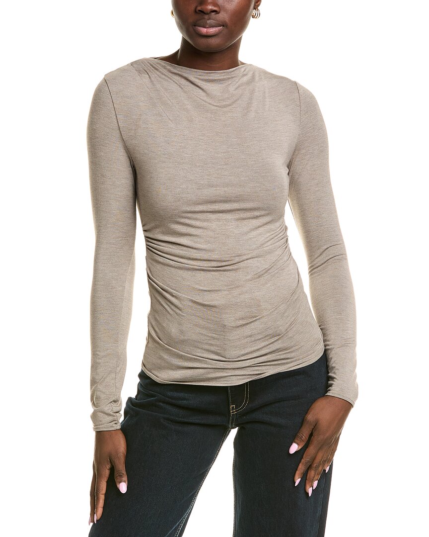 Rag & Bone Luca Asymmetric Drape Ls In Neutral