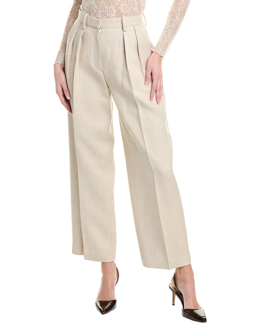 Rag & Bone Francine Italian Suiting Wool-blend Pant In Brown