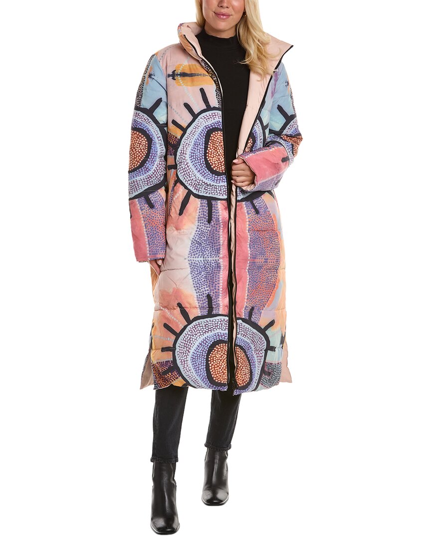 Unreal Fur X Linda Puna Awari Reversible Puffer Jacket In Blue