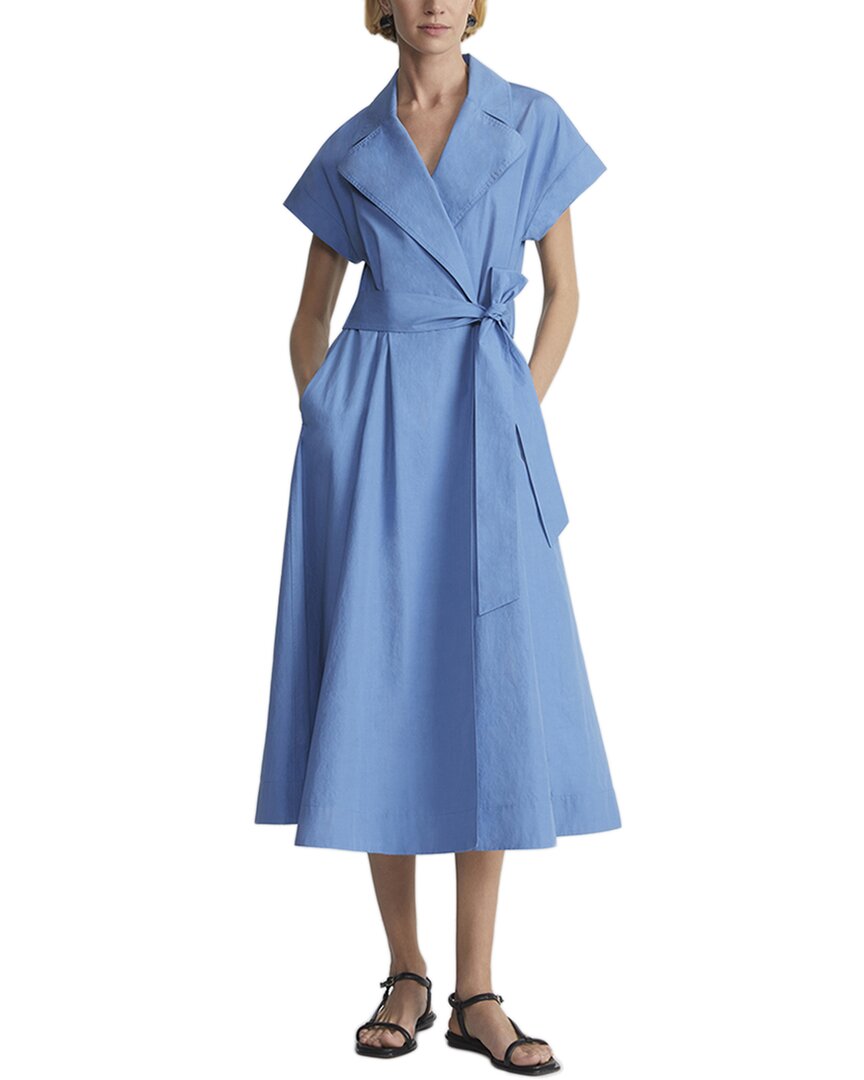 Lafayette 148 New York Plus Belted Wrap Dress In Blue