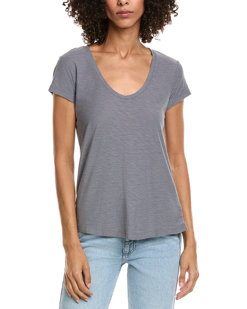 James Perse Solid T-shirt In Gray