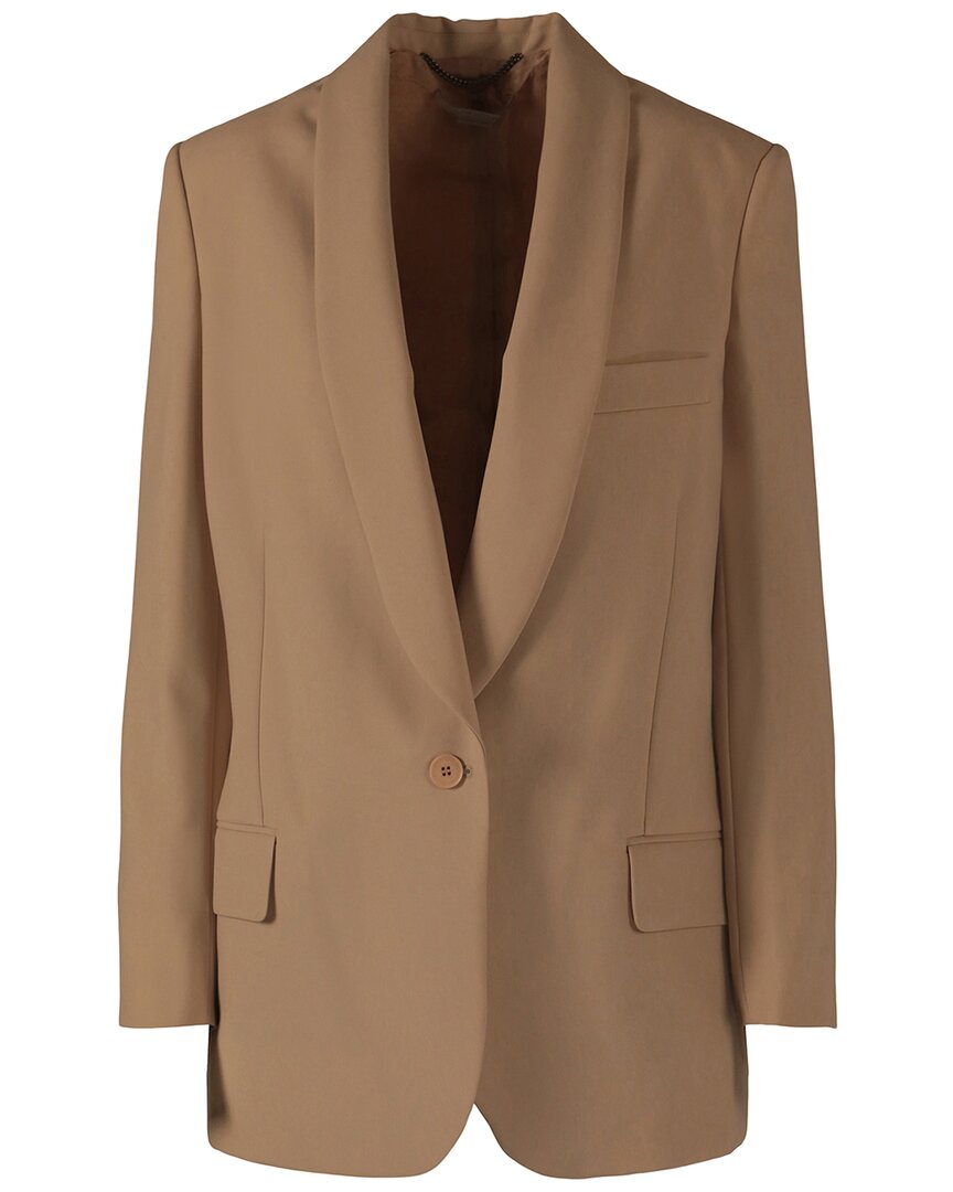 Stella Mccartney Allison Wool Blazer In Brown