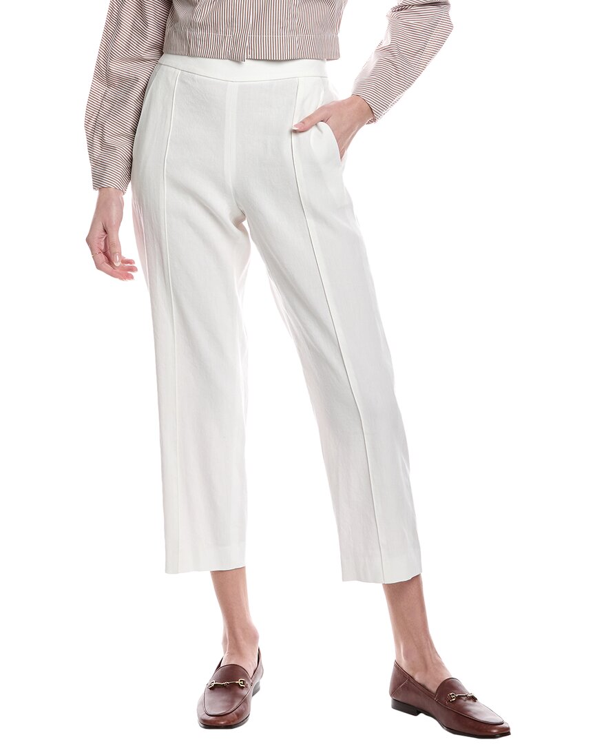 Vince Tailored Crop Wide Leg Pant In White