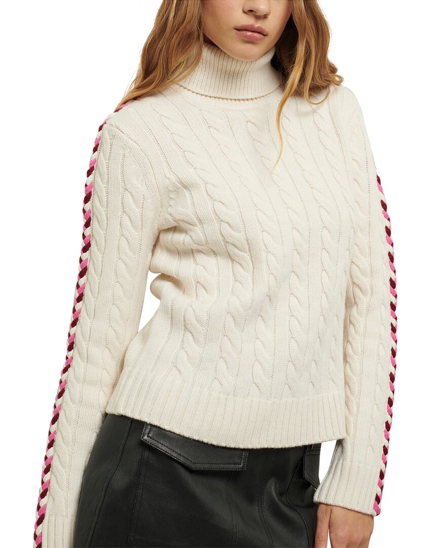 Derek Lam 10 Crosby Pippa Lace Up Turtleneck In Ivory
