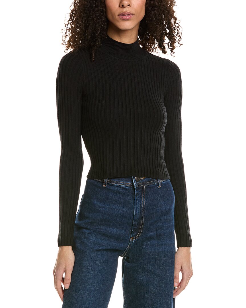 Shop Isla Ciel Ribbed Sweater In Black