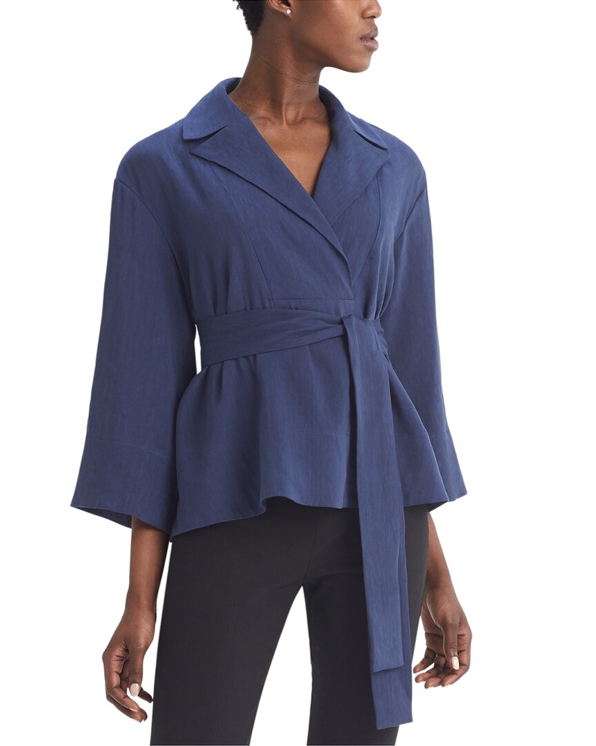 Image of M.M.LaFleur Allie Linen-Blend Top