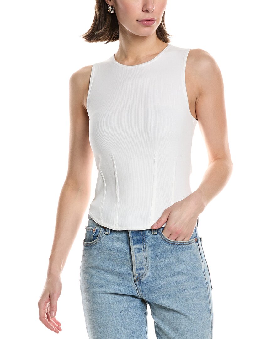 Shop Hudson Jeans Eco Darted Tank In White