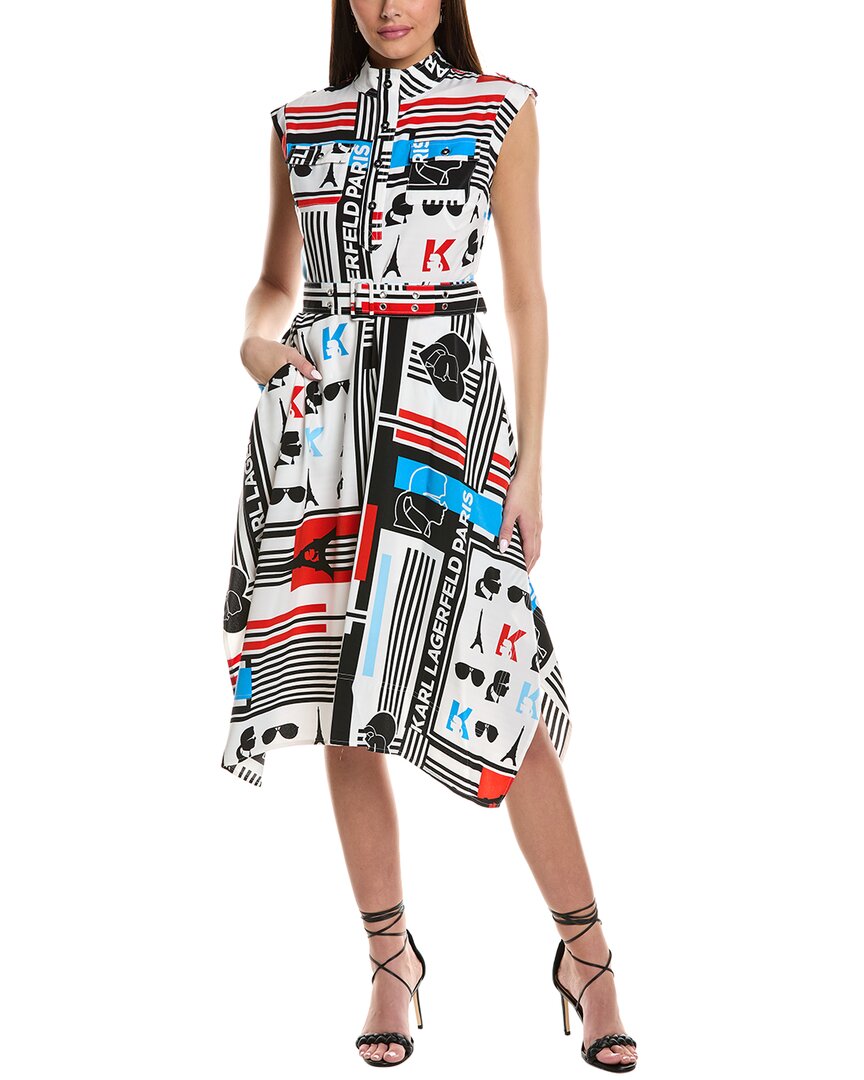 Karl Lagerfeld Belted Midi Dress