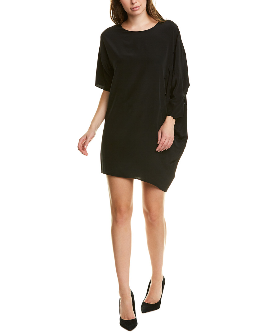 Image of TSEsay Asymmetrical Silk Shift Dress
