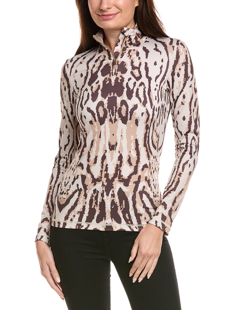 Bogner Beline2 1/4-zip Pullover In Animal Print